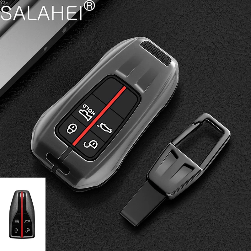 

Zinc Alloy Silicone Car Remote Key Case Cover Shell Fob Protector Keychian For Hongqi HS5 HS7 H5 H9 HS7 H7 L5 HS3 L9 Accessories