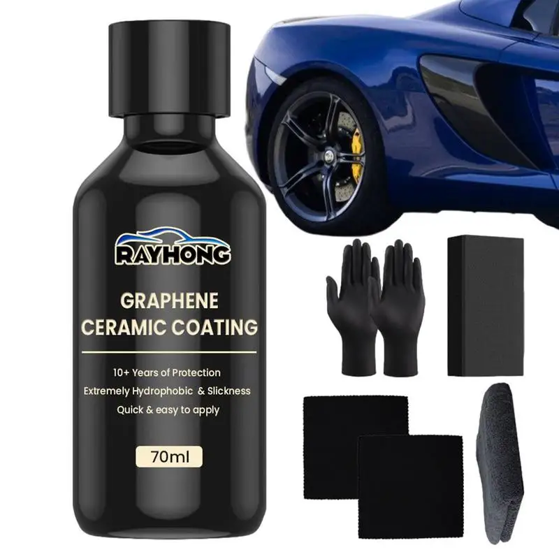 

Car Ceramic Coating 70ml Polish Liquid Graphene Ceramic Coatig High Density Car Super Hydrophobic Glass Coating Tools