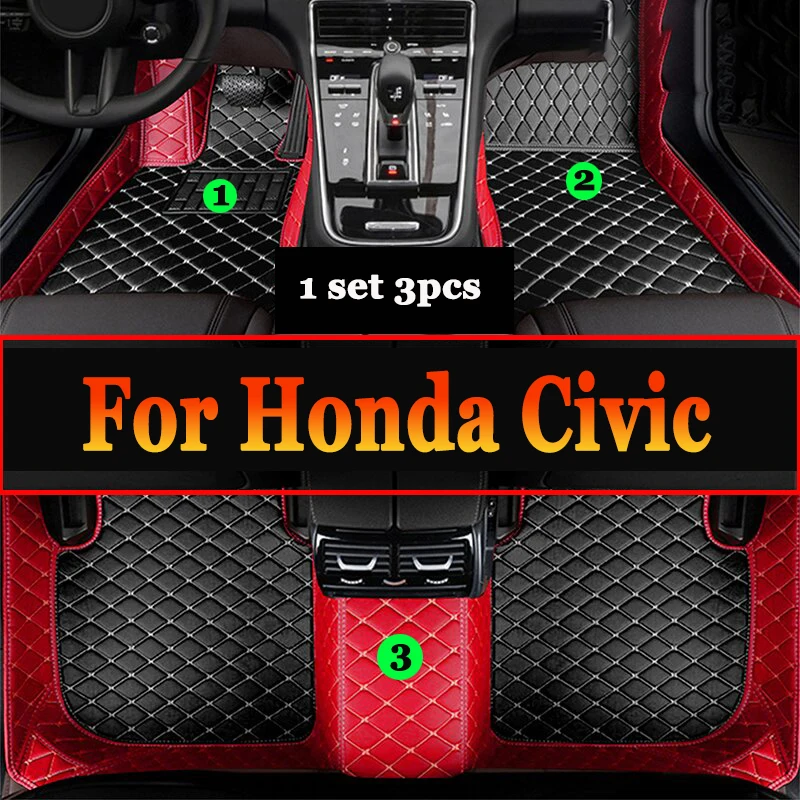 

Car Floor Mats For Honda Civic 2022-2023 Custom Auto Foot Pads Automobile Carpet Cover accessories