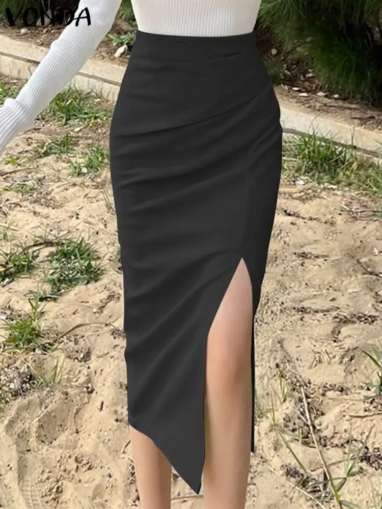 VONDA Elegant Women Casual Package Hip Skirts 2023 Summer Sexy High Waist Party Skirts Fashion Solid Color Split Bottoms Femme
VONDA Elegant Women Casual Package Hip Skirts 2023 Summer Sexy High Waist Party Skirts Fashion Solid Color Split Bottoms Femme