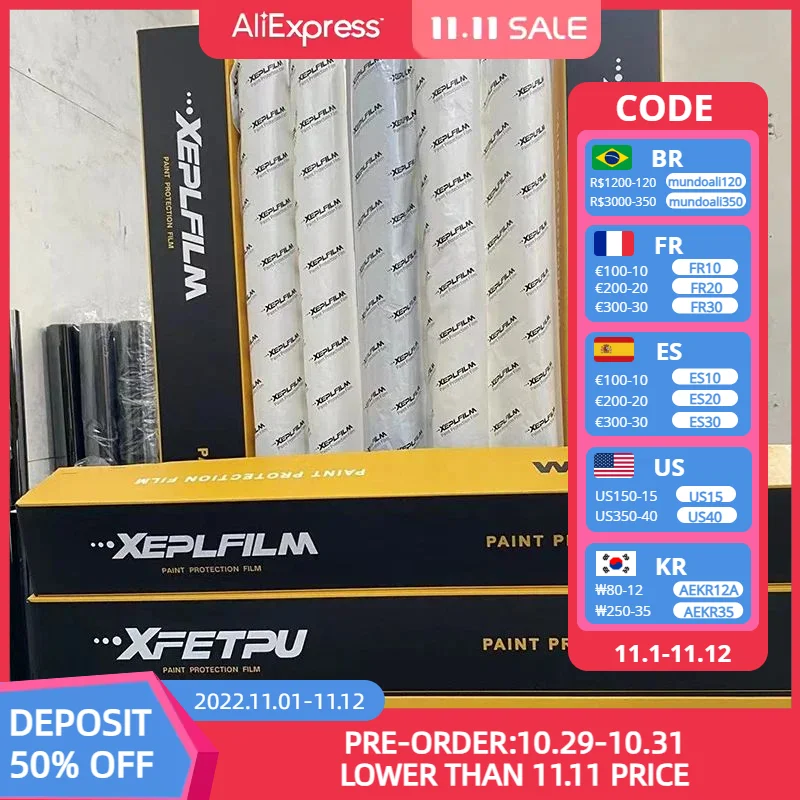 Глянцевая матовая черная пленка XEPLFILM 1,52 м * 15 м для защиты от царапин и пожелтения
Глянцевая матовая черная пленка XEPLFILM 1,52 м * 15 м для защиты от царапин и пожелтения