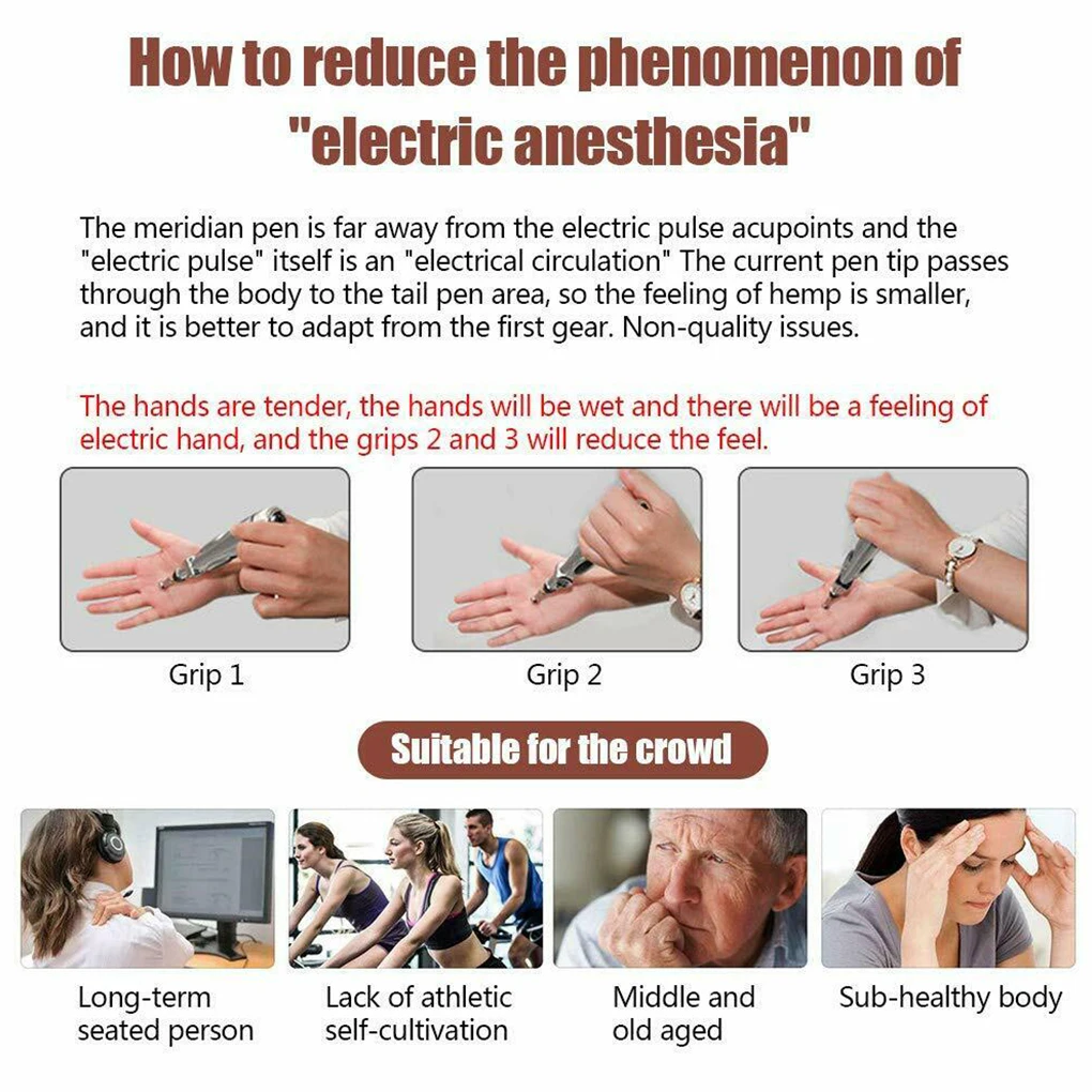 Electronic Massage Pen Portable Adjustable Electric Stimulation Pen Energy Massage Pencil
Electronic Massage Pen Portable Adjustable Electric Stimulation Pen Energy Massage Pencil