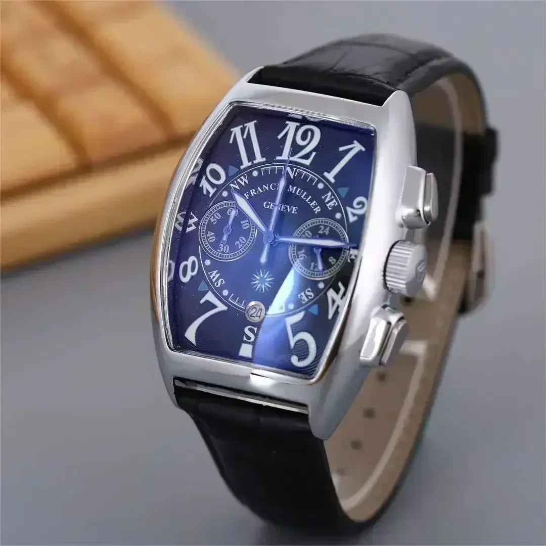 

Watch for Men Fashion Quartz Wristwatches Tonneau Man Watches Sports Waterproof Luxury Free Shipping Items for Men