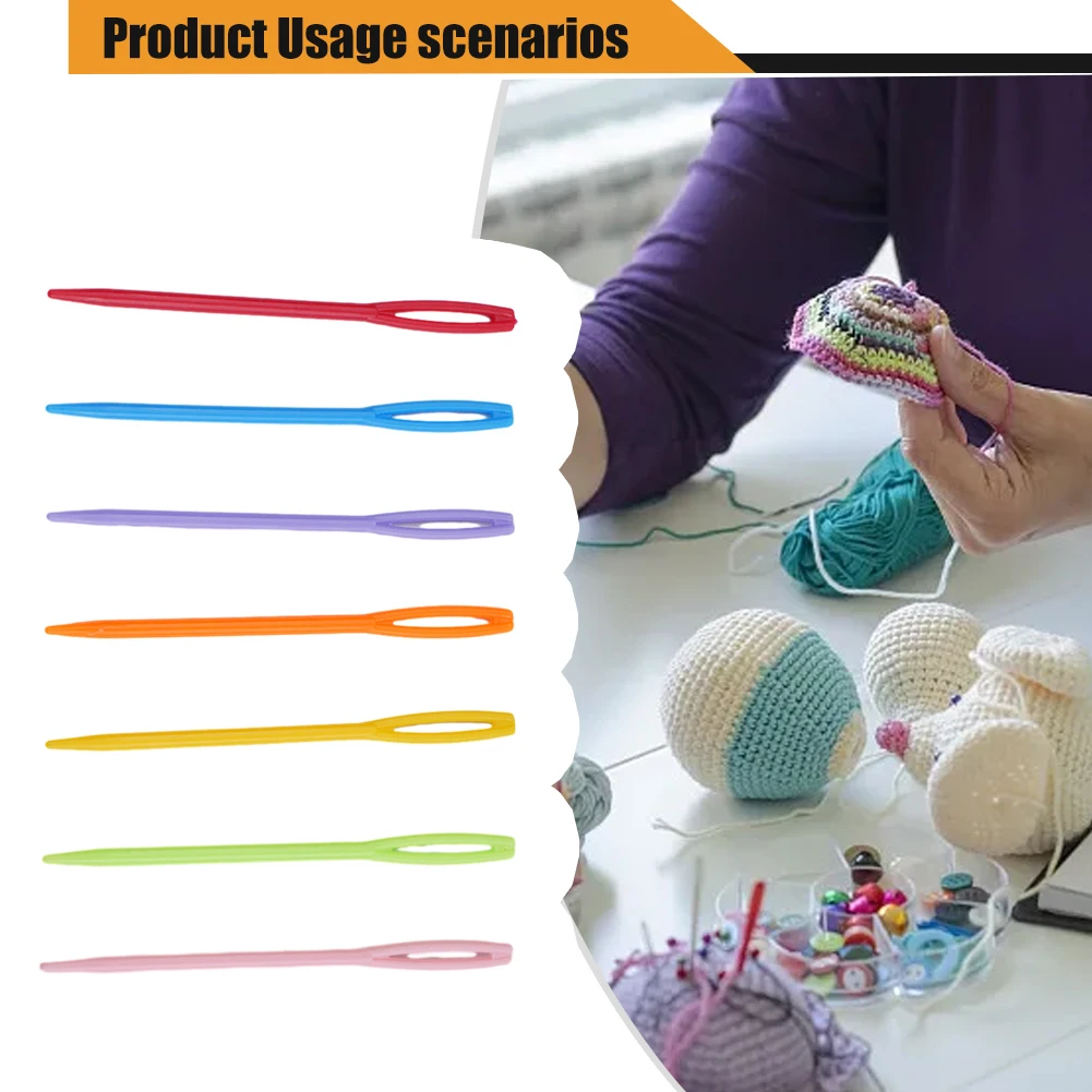 100pcs Plastic Sewing Needles Multi-colored Thread Wool Large Eye Embroidery Tapestry Knitting Needlework Tool DIY Kids Craft
100pcs Plastic Sewing Needles Multi-colored Thread Wool Large Eye Embroidery Tapestry Knitting Needlework Tool DIY Kids Craft