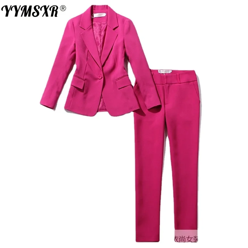 Women's Professional Wear Spring 2022 New Office Slim Ladies Jacket Casual High Waist Ninth Pants 2 Piece Sets High Quality
Women's Professional Wear Spring 2022 New Office Slim Ladies Jacket Casual High Waist Ninth Pants 2 Piece Sets High Quality