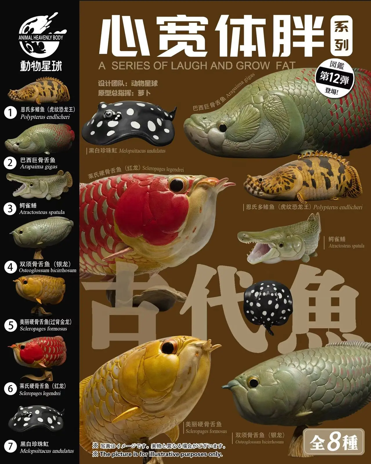 6Pcs Animal Planet 11 Ancient Fish Blind Box Model Osteoglossidae Arapaima GiGas Gold Arowana Collector Decoration Kds Gift Toy
6Pcs Animal Planet 11 Ancient Fish Blind Box Model Osteoglossidae Arapaima GiGas Gold Arowana Collector Decoration Kds Gift Toy