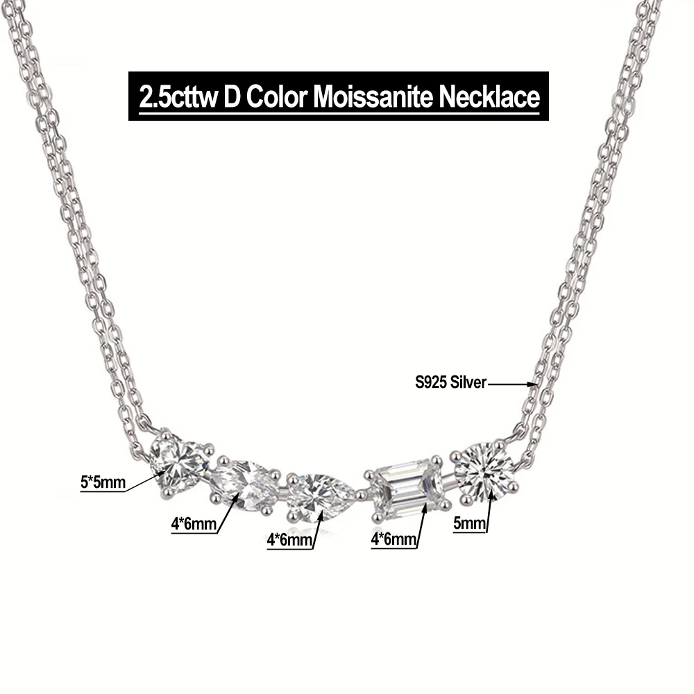D Color Moissanite Pendant Necklace for Women 100% S925 Sterling Silver Plated 18K Lab Diamond Neck Chain Jewelry 10 Mallzona S64994eb9b79e4a8eb7d8ef035eb68f2ew D Color Moissanite Pendant Necklace for Women 100% S925 Sterling Silver Plated 18K Lab Diamond Neck Chain Jewelry Mallzona
