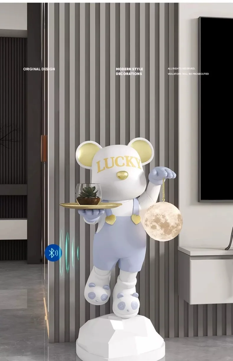 Bear Ornaments for Living Room, Large Floor-standing Piggy Bank, Bluetooth Moon Ball TV Cabinet, Home Decorations, Next to Sofa Bear Ornaments for Living Room, Large Floor-standing Piggy Bank, Bluetooth Moon Ball TV Cabinet, Home Decorations, Next to Sofa
