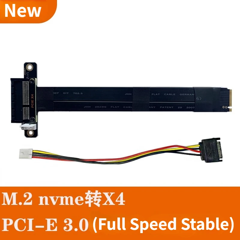High Quality New 32G/bps Gen3 Shielded M.2 NVMe M-Key To PCIE3.0 x4 Extension Cable Full Speed Stable PCI Express Riser Adapter
High Quality New 32G/bps Gen3 Shielded M.2 NVMe M-Key To PCIE3.0 x4 Extension Cable Full Speed Stable PCI Express Riser Adapter