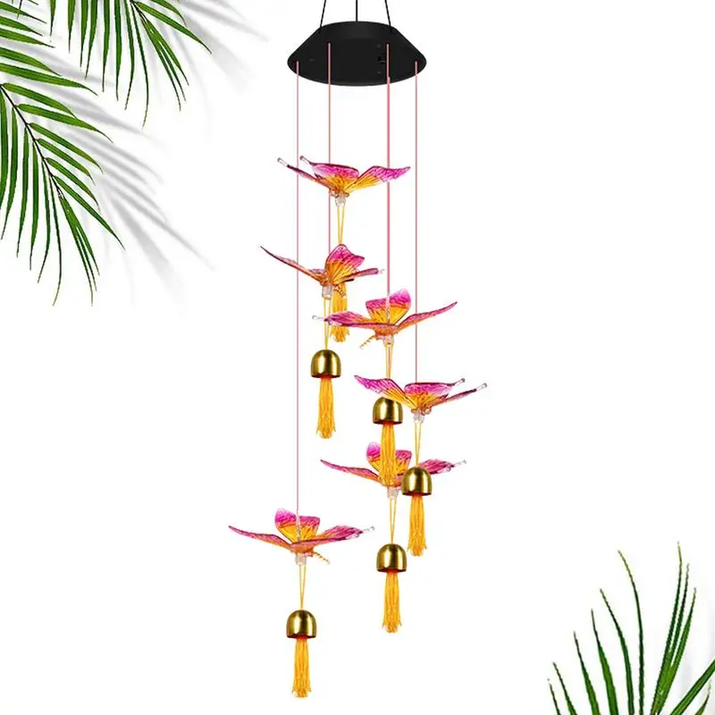 

Led Wind Chimes Solar Solar Hummingbird Wind Chime Automatic Light Changing Color Waterproof Wind Chimes Decorative Wind Chimes