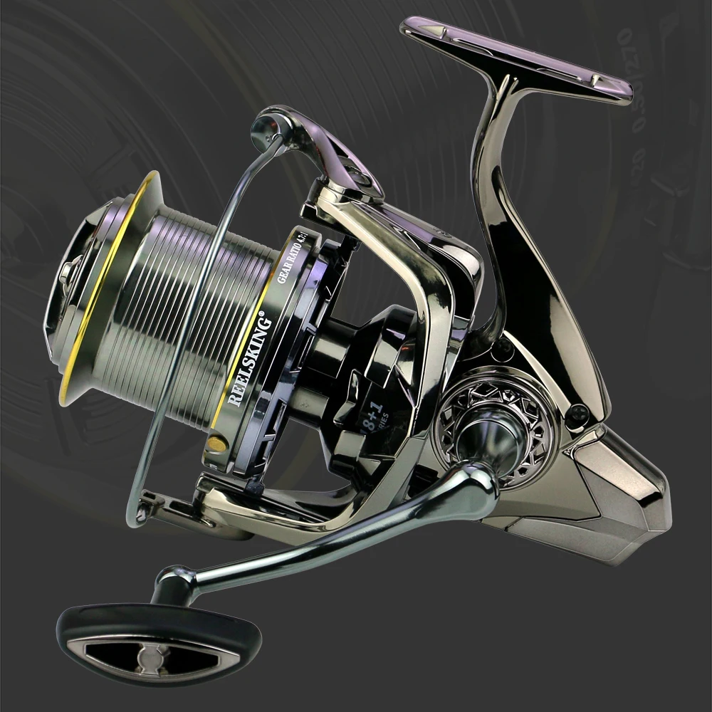 

CAST BIG GAME Fishing Reel Long Casting Spinning Saltwater 9000 10000 12000Coil Distant Wheel Gear Ratio 4.7:1 Max Drag 20kg