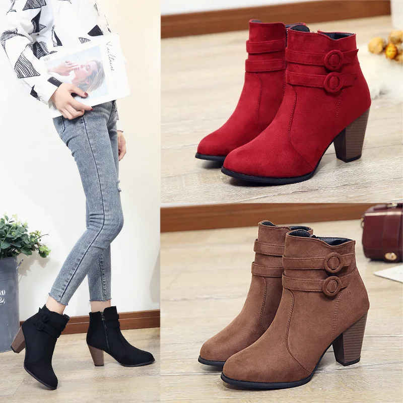 Retro Boots Women's Shoes 2024 New Square Heel Woman High Shoe Rubber Ankle Female Solid Platform Short Boots
Retro Boots Women's Shoes 2024 New Square Heel Woman High Shoe Rubber Ankle Female Solid Platform Short Boots