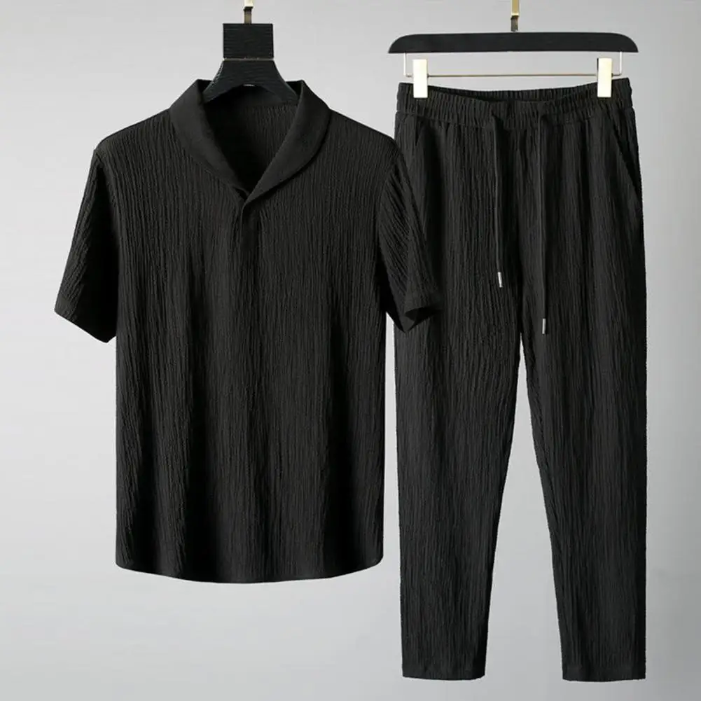 Men 2-piece Sportswear Set Jogging Suit Men's Summer Outfit Set with Short Sleeve T-shirt Drawstring Waist Pants for Jogging
Men 2-piece Sportswear Set Jogging Suit Men's Summer Outfit Set with Short Sleeve T-shirt Drawstring Waist Pants for Jogging