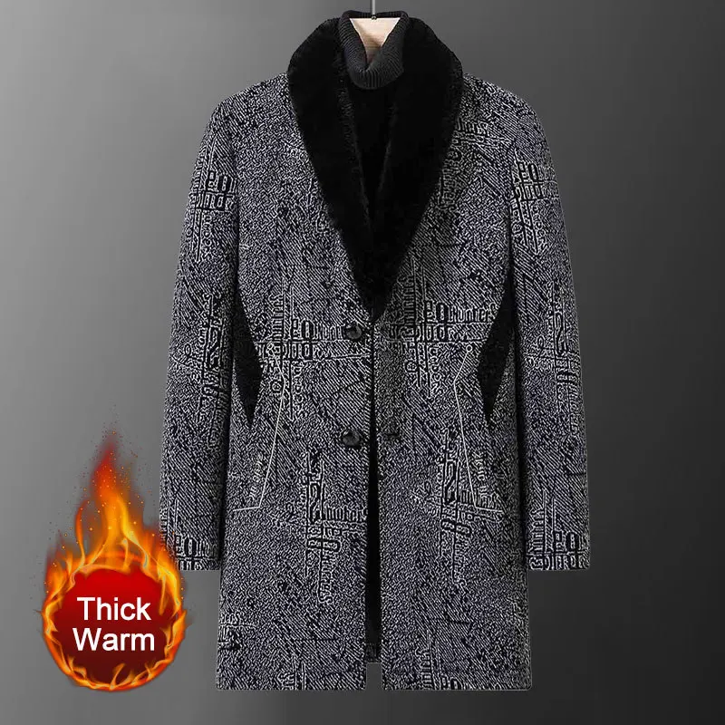 Fur Collar Long Woolen Jacket Abrigo Largo Hombre Mens Floral Print Coat Black Coat Men Autumn Winter Woolen Jacket Men's Jacket
Fur Collar Long Woolen Jacket Abrigo Largo Hombre Mens Floral Print Coat Black Coat Men Autumn Winter Woolen Jacket Men's Jacket