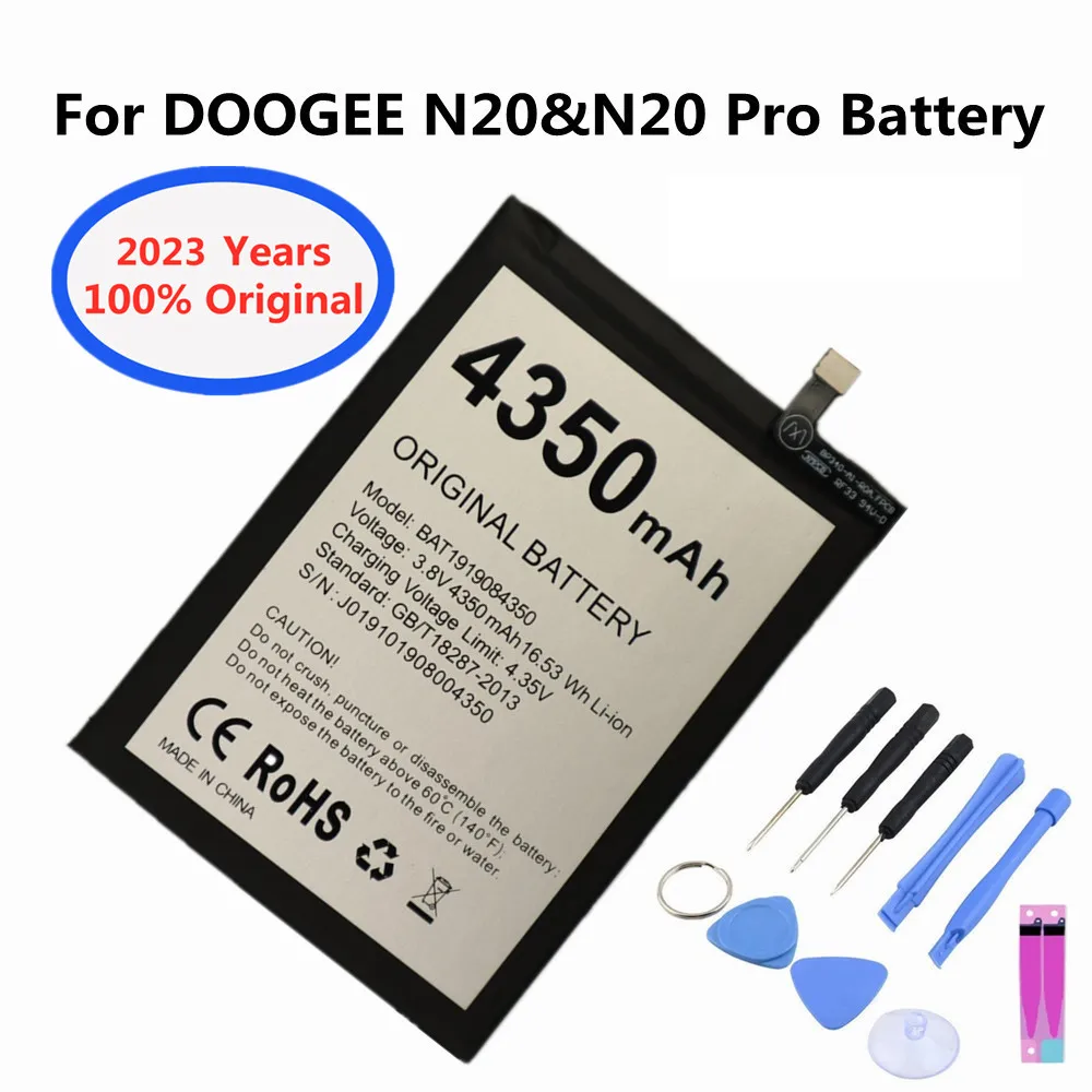 4350mAh 100% Original Battery BAT1919084350 For DOOGEE N20 N20Pro N20 Pro Phone Bateria + Tracking number + Tools
4350mAh 100% Original Battery BAT1919084350 For DOOGEE N20 N20Pro N20 Pro Phone Bateria + Tracking number + Tools