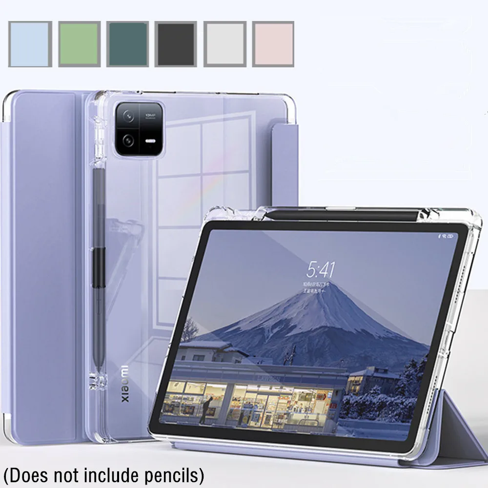 For Xiaomi Mi Pad 6 Pro Case 11" TriFold Transparent Pencil Holder Smart Cover for Funda Xiaomi Pad 6 Case For Mi Pad 6 Pro
For Xiaomi Mi Pad 6 Pro Case 11" TriFold Transparent Pencil Holder Smart Cover for Funda Xiaomi Pad 6 Case For Mi Pad 6 Pro