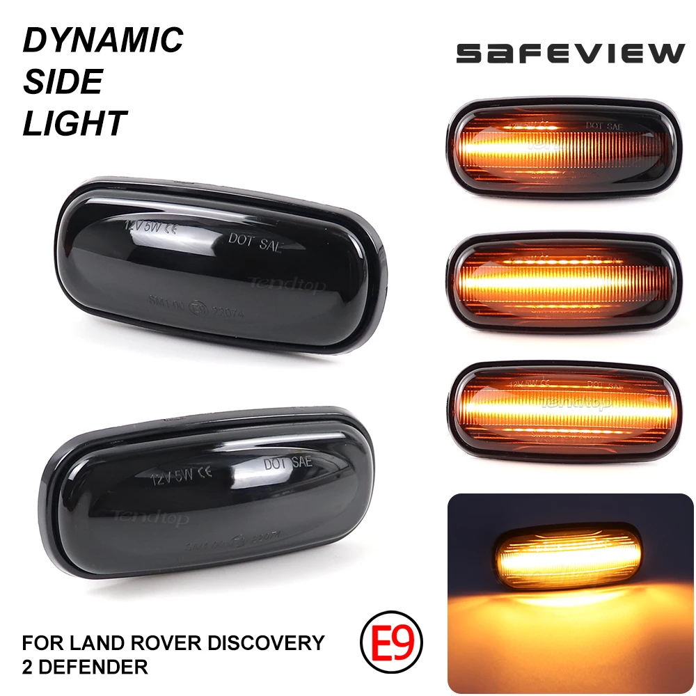 2pcs Amber LED Dynamic Side Marker Light Flowing Turn Signal Blinker For Land Rover Defender Freelander Discovery 2 Car Lights
2pcs Amber LED Dynamic Side Marker Light Flowing Turn Signal Blinker For Land Rover Defender Freelander Discovery 2 Car Lights