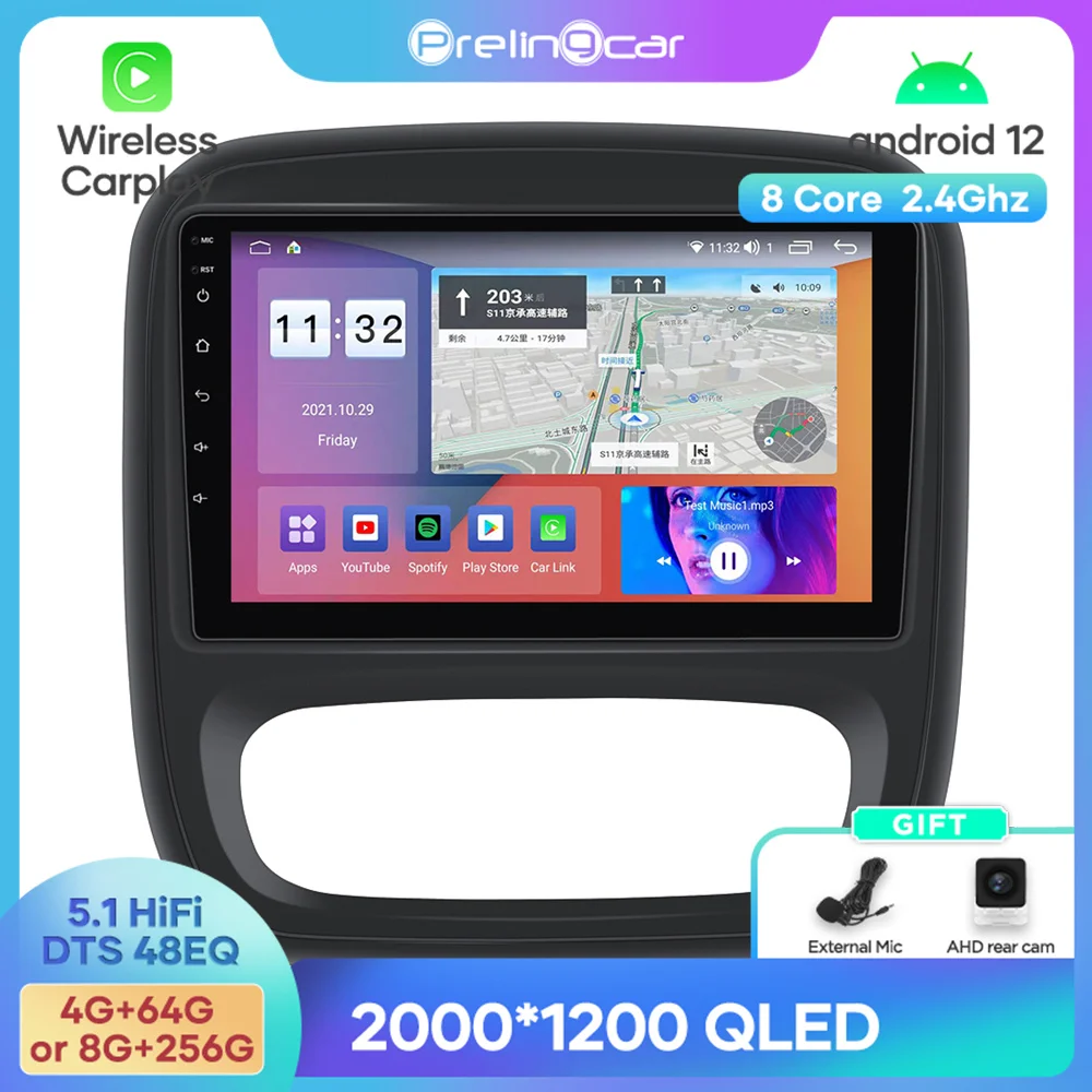 Android 12 DTS Sound For Renault Trafic 3 Opel 2014-2018 Years Navigation Multimedia Car Player Radio 2Din Stereo Bluetooth 48EQ
Android 12 DTS Sound For Renault Trafic 3 Opel 2014-2018 Years Navigation Multimedia Car Player Radio 2Din Stereo Bluetooth 48EQ