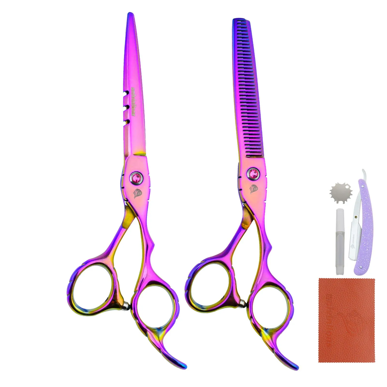 6.5 inch Hair Cutting Scissors Thinning Shears Hairdressing Scissors Kit Barber Accessories Salon Tools Dog Pet Grooming Shears
6.5 inch Hair Cutting Scissors Thinning Shears Hairdressing Scissors Kit Barber Accessories Salon Tools Dog Pet Grooming Shears