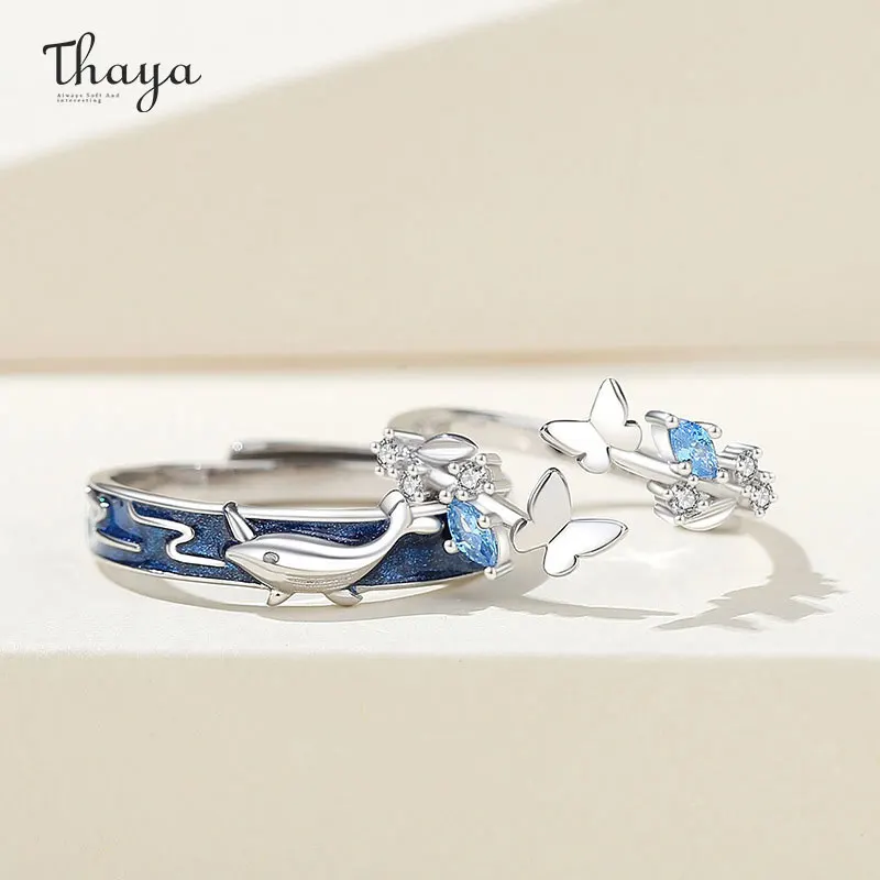 Thaya S925 Sterling Silver Anniversary Women Ring Whale Butterfly Design Crystal Luxury Couple Ring Engagement Party Jewelry
Thaya S925 Sterling Silver Anniversary Women Ring Whale Butterfly Design Crystal Luxury Couple Ring Engagement Party Jewelry