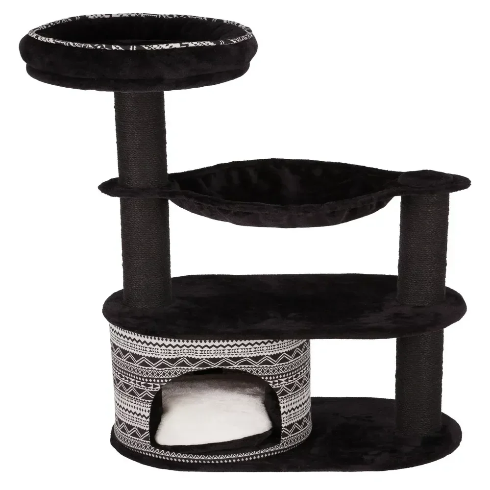 Plush & Sisal 4-Level 44" Cat Tree with Scratching Posts, Condo & Hammock, Black
Plush & Sisal 4-Level 44" Cat Tree with Scratching Posts, Condo & Hammock, Black