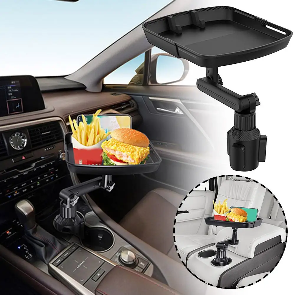 

Подстаканник для чашки, регулируемый автомобильный поднос для закусок, многофункциональный держатель для телефона с настольным автомобильным растягивающимся держателем, чашка для еды Drin V0Z5