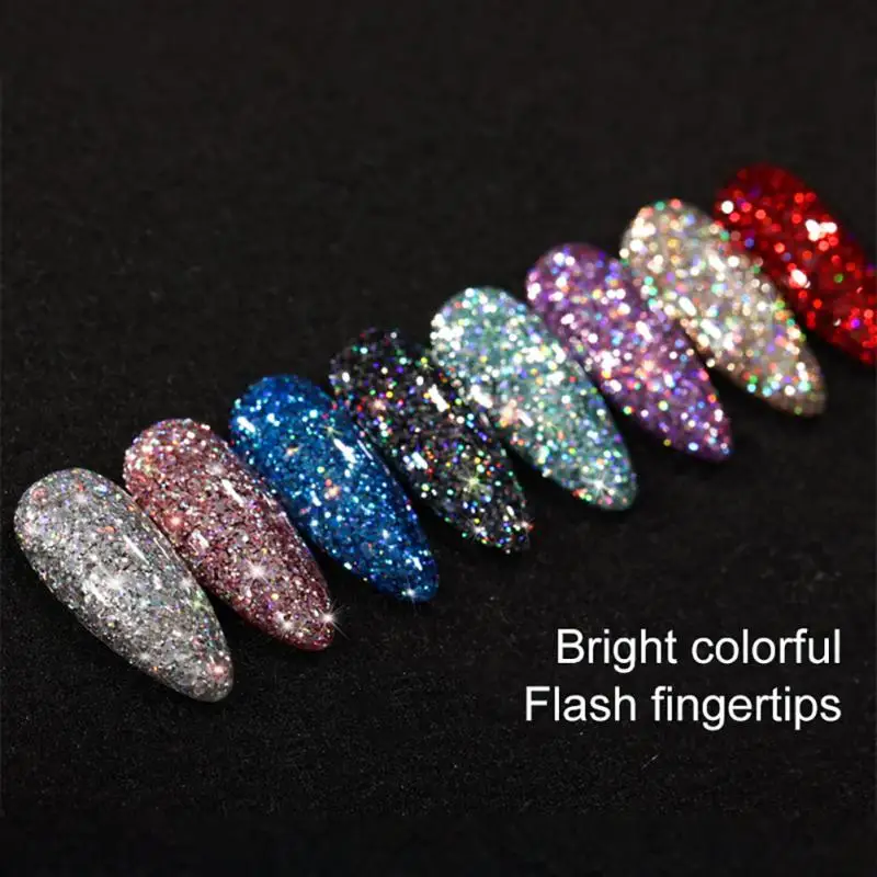 SUGAR 7.5ml Silver Glitter Gel Nail Polish Sparkling Colors UV LED Nail Lamp Cured Gel Manicure for Nail Art
SUGAR 7.5ml Silver Glitter Gel Nail Polish Sparkling Colors UV LED Nail Lamp Cured Gel Manicure for Nail Art