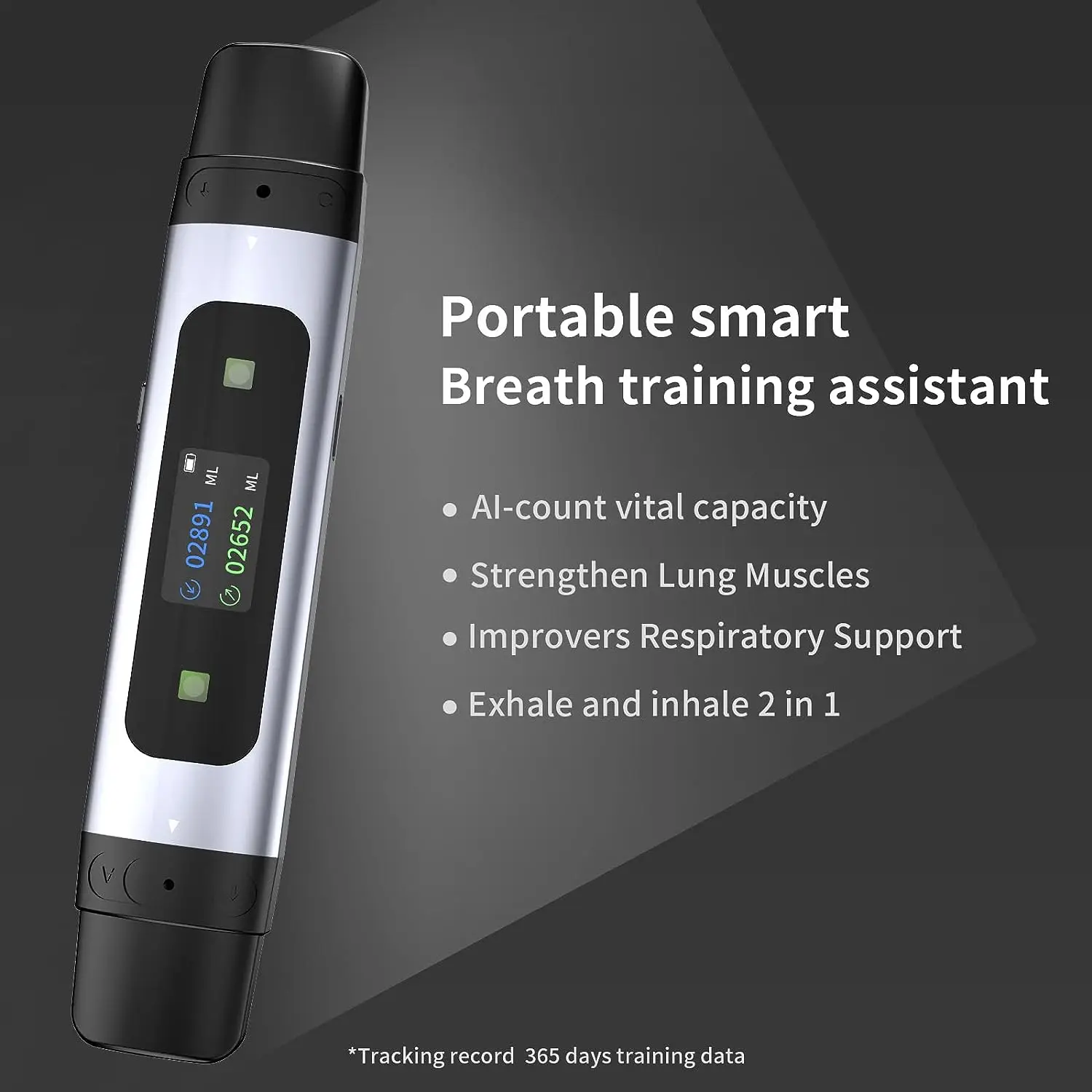 

Intelligent Breathing Trainer, Used For Exercising Respiratory Health and Lung Muscles, Spirometer Fitness Strength Trainer