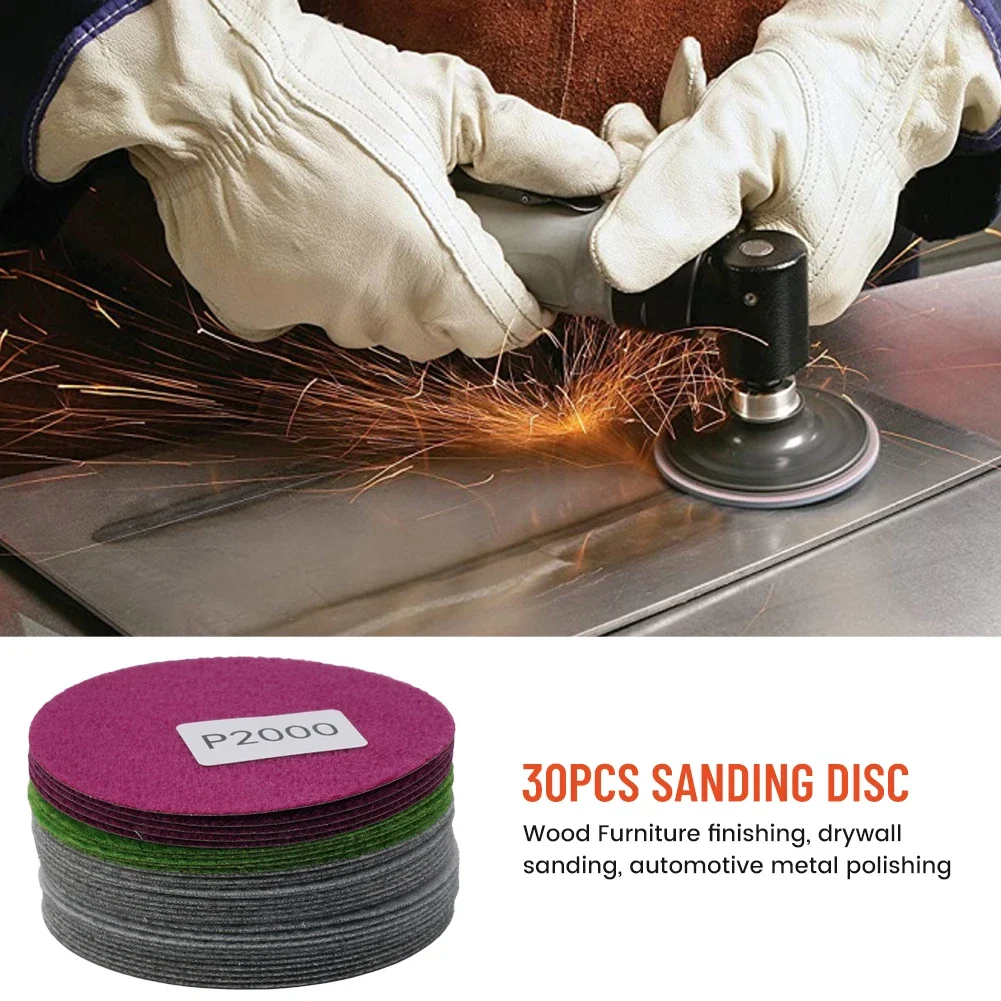30pcs Sanding Discs Abrasive Tools Hook&Loop Wet/Dry 800 1000 1200 1500 2000 3000 Grit 3in/75mm For Drill Grinder Rotary Tool
30pcs Sanding Discs Abrasive Tools Hook&Loop Wet/Dry 800 1000 1200 1500 2000 3000 Grit 3in/75mm For Drill Grinder Rotary Tool