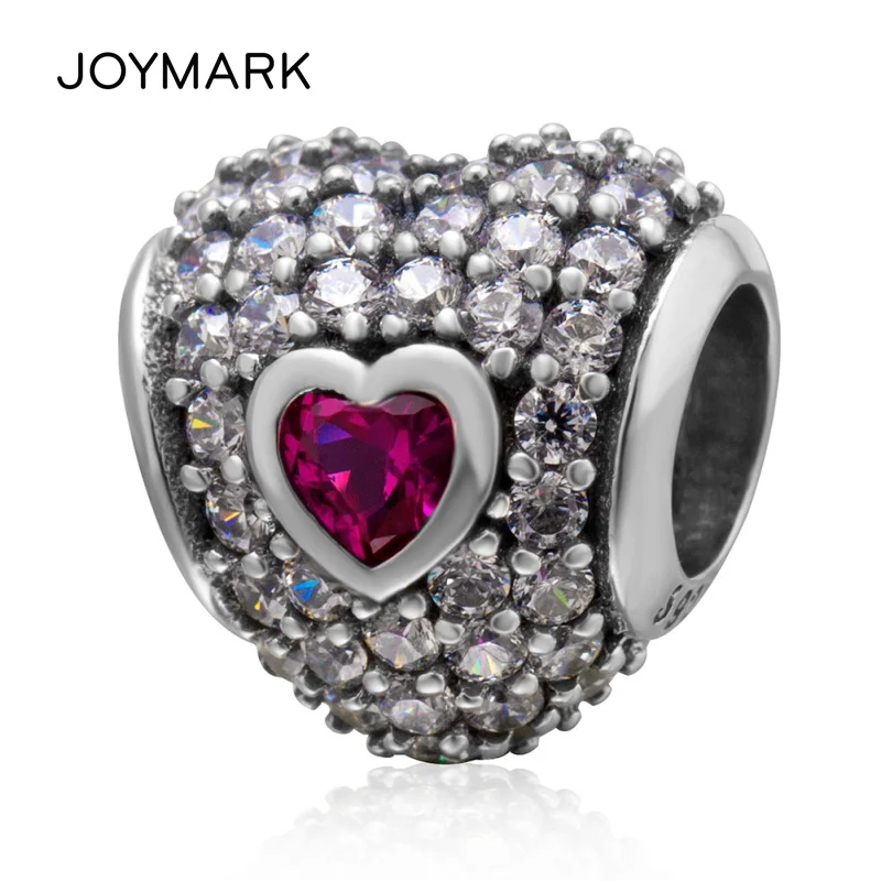 Red Corundum Heart-shaped Sterling Silver Charm Beads White Zircon Pave 925 Silver Beads For Jewelry Making SZPB283
Red Corundum Heart-shaped Sterling Silver Charm Beads White Zircon Pave 925 Silver Beads For Jewelry Making SZPB283