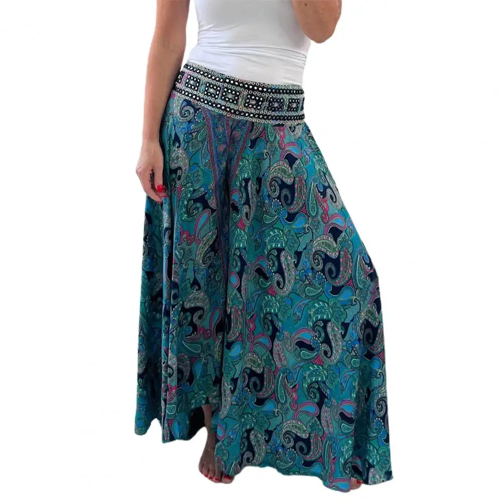Summer Women Pants Wide Leg Elastic High Waist Long Pants Retro Printing Culottes Loose Trousers Streetwear
Summer Women Pants Wide Leg Elastic High Waist Long Pants Retro Printing Culottes Loose Trousers Streetwear