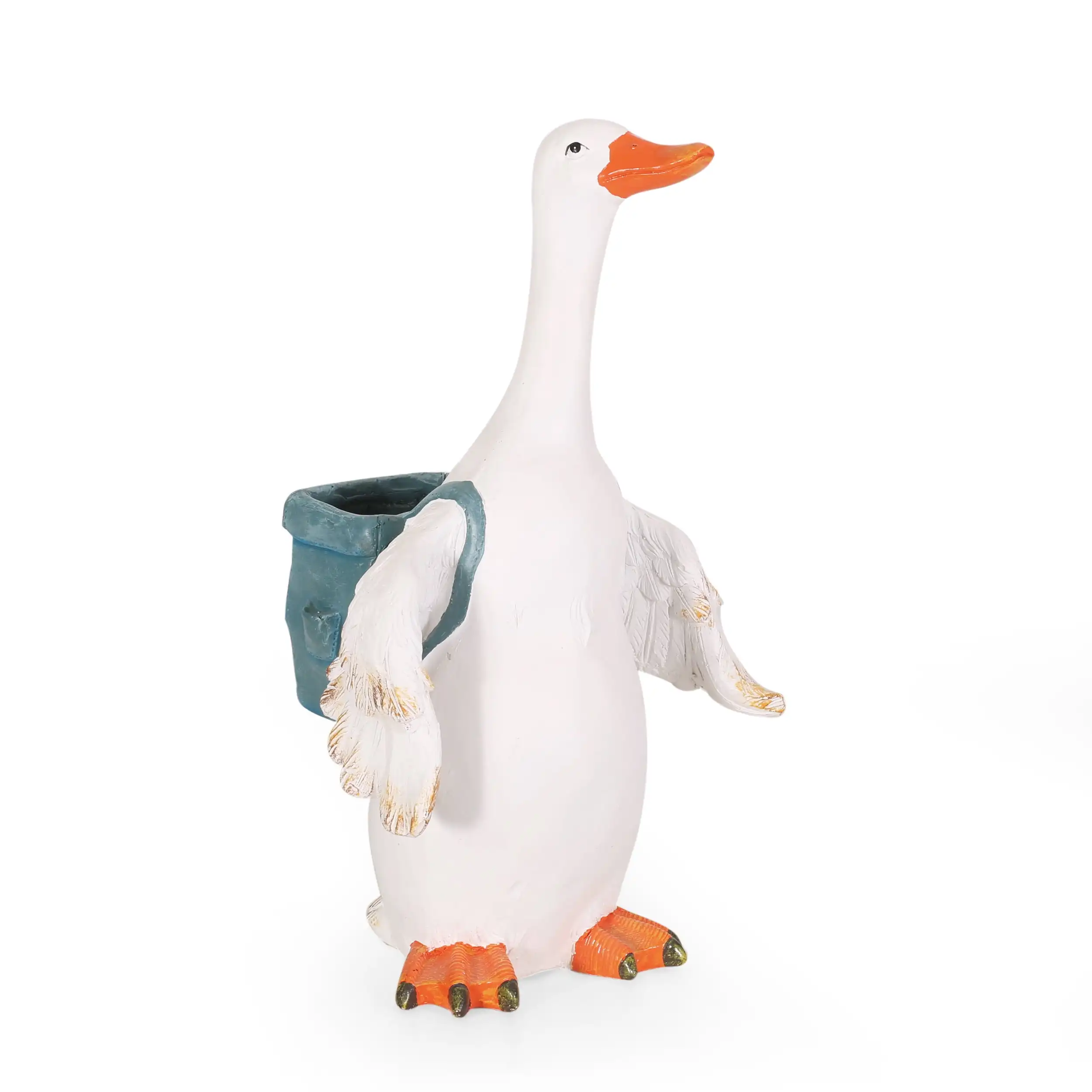 Luxurious Refined Fashionable and Elegant Cast Stone Outdoor Decorative Goose Planter White and Blue
Luxurious Refined Fashionable and Elegant Cast Stone Outdoor Decorative Goose Planter White and Blue