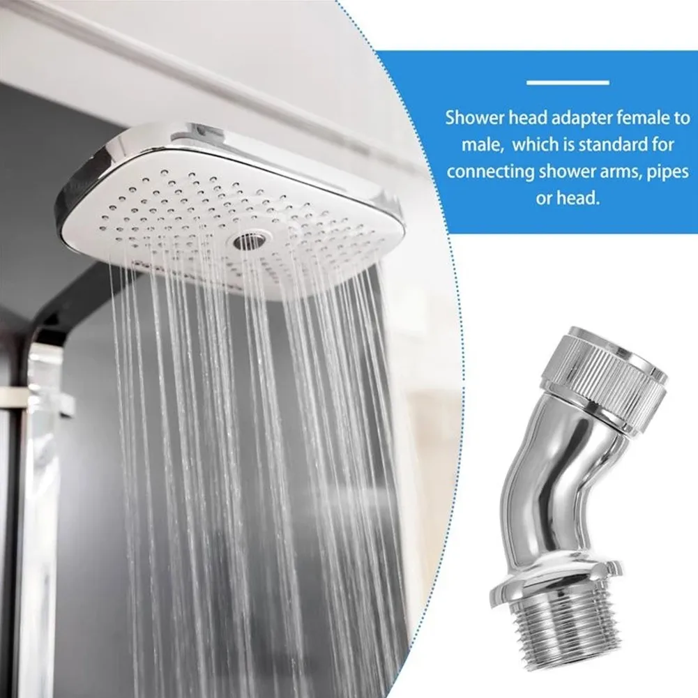 Accessory Shower Elbow Adapter Solid Brass Body Adjustable Easy To Install Male To Female Shower Head 1 Pc 45°Angle
Accessory Shower Elbow Adapter Solid Brass Body Adjustable Easy To Install Male To Female Shower Head 1 Pc 45°Angle