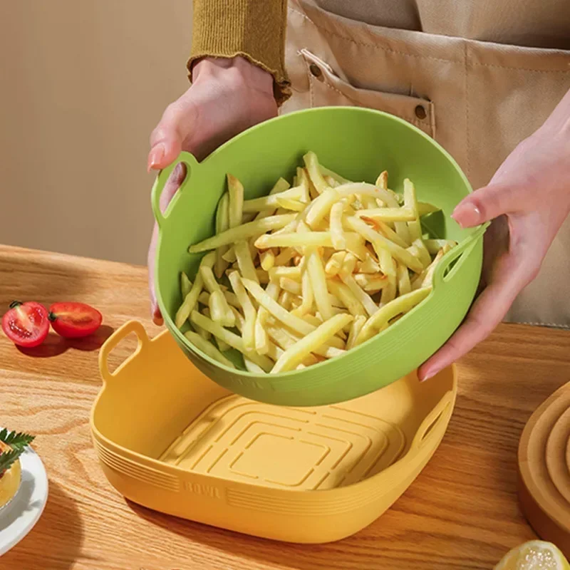 Reusable Air Fryers Oven Baking Tray Air Fryer Silicone Grill Pan Pizza Plate Basket Mat Airfryer Pot Replacemen Liner Accessory
Reusable Air Fryers Oven Baking Tray Air Fryer Silicone Grill Pan Pizza Plate Basket Mat Airfryer Pot Replacemen Liner Accessory