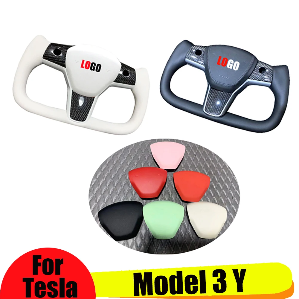 

Carbon Steering Wheel For Tesla Model 3 Y 2022 350mm Yoke Handle Tesla Model Y 2023 TESLA Accessories New Style Heating