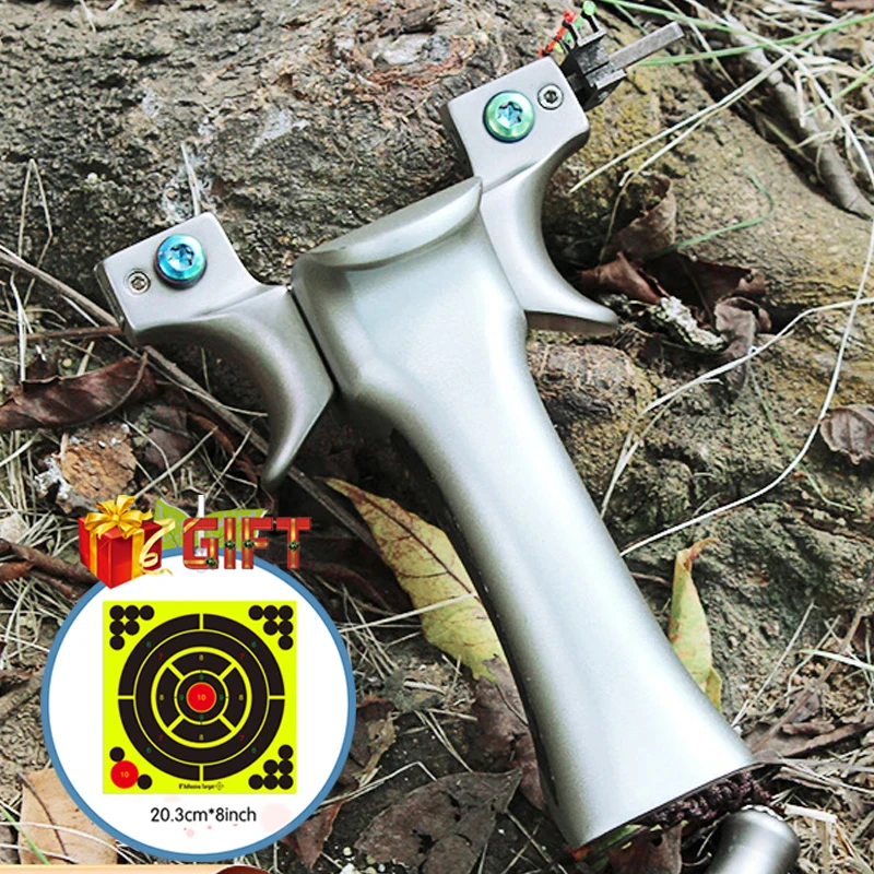 

Outdoor Stainless Steel Slingshot High-precision Fast-press Hunting Bow Powerful Catapult Shooting Entertainment Accessorie