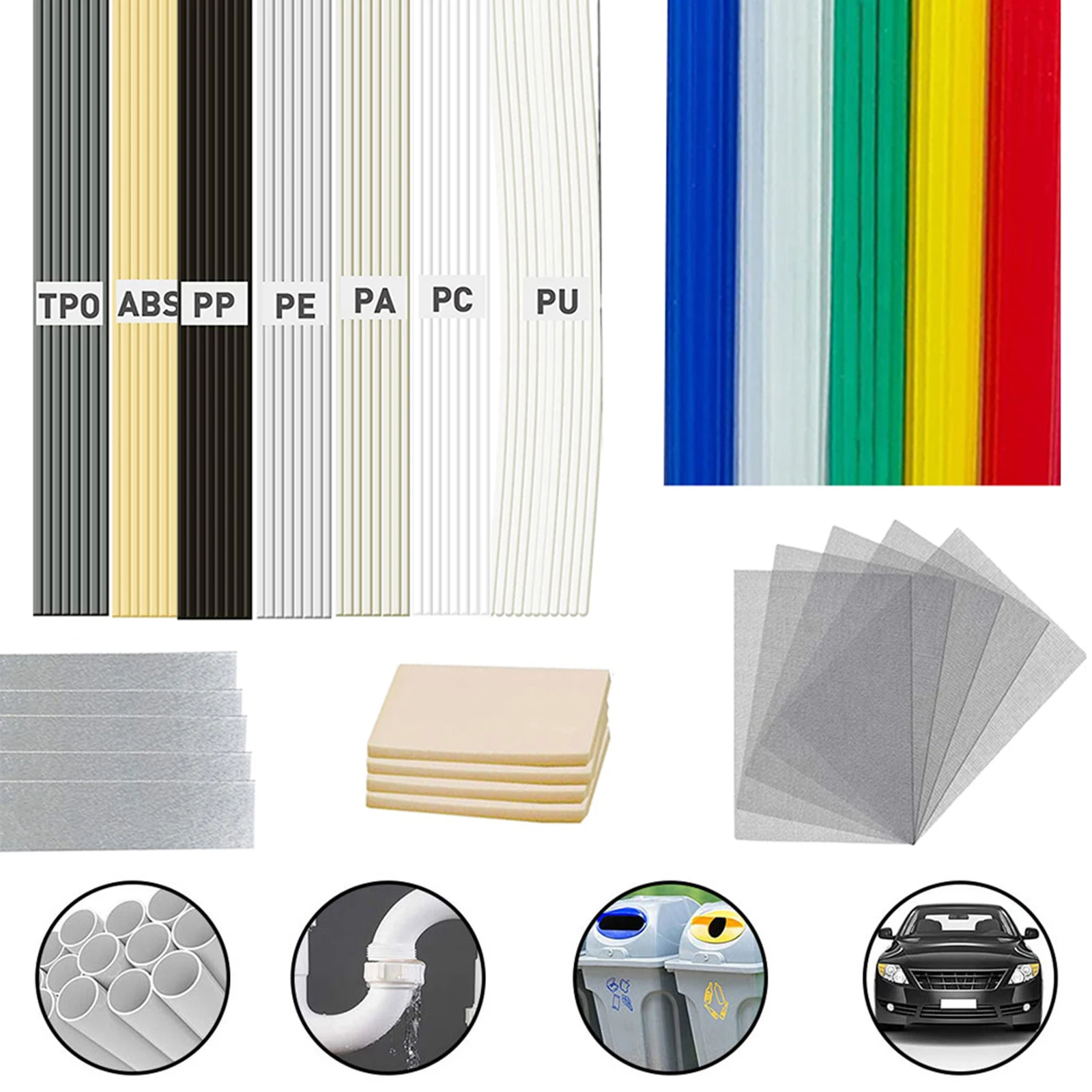 Welding Kit Welding Rods Factory Workshop 120pcs/Set Accessories Fitings PP PU PE PA PC TPO Plastic Replacement
Welding Kit Welding Rods Factory Workshop 120pcs/Set Accessories Fitings PP PU PE PA PC TPO Plastic Replacement