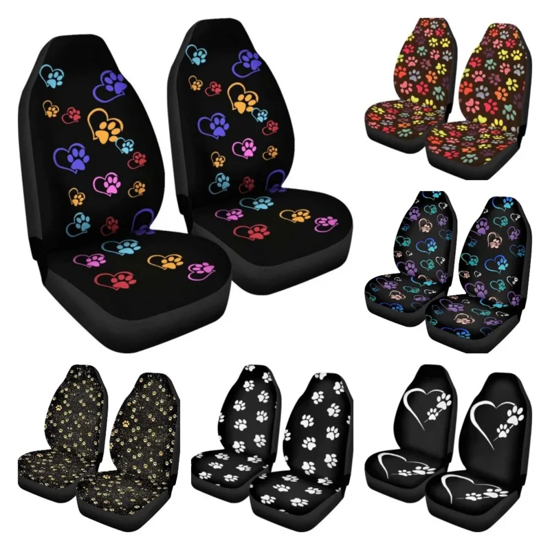 Colorful Puppies Dog Kitten Paw Print Love Heart Front Car Protector For Women Girls Seat Covers Set Of 2
Colorful Puppies Dog Kitten Paw Print Love Heart Front Car Protector For Women Girls Seat Covers Set Of 2