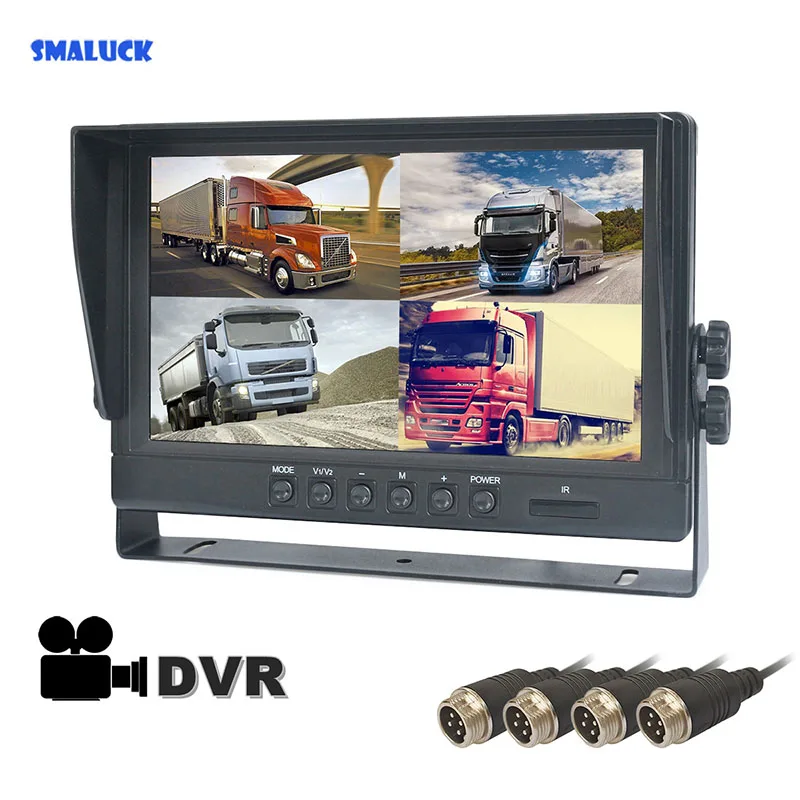

SMALUCK 9-дюймовый AHD IPS 1024x800 HD автомобильный монитор, монитор заднего вида, поддержка SD-карты 256 ГБ, AHD автомобильная камера, видеозапись