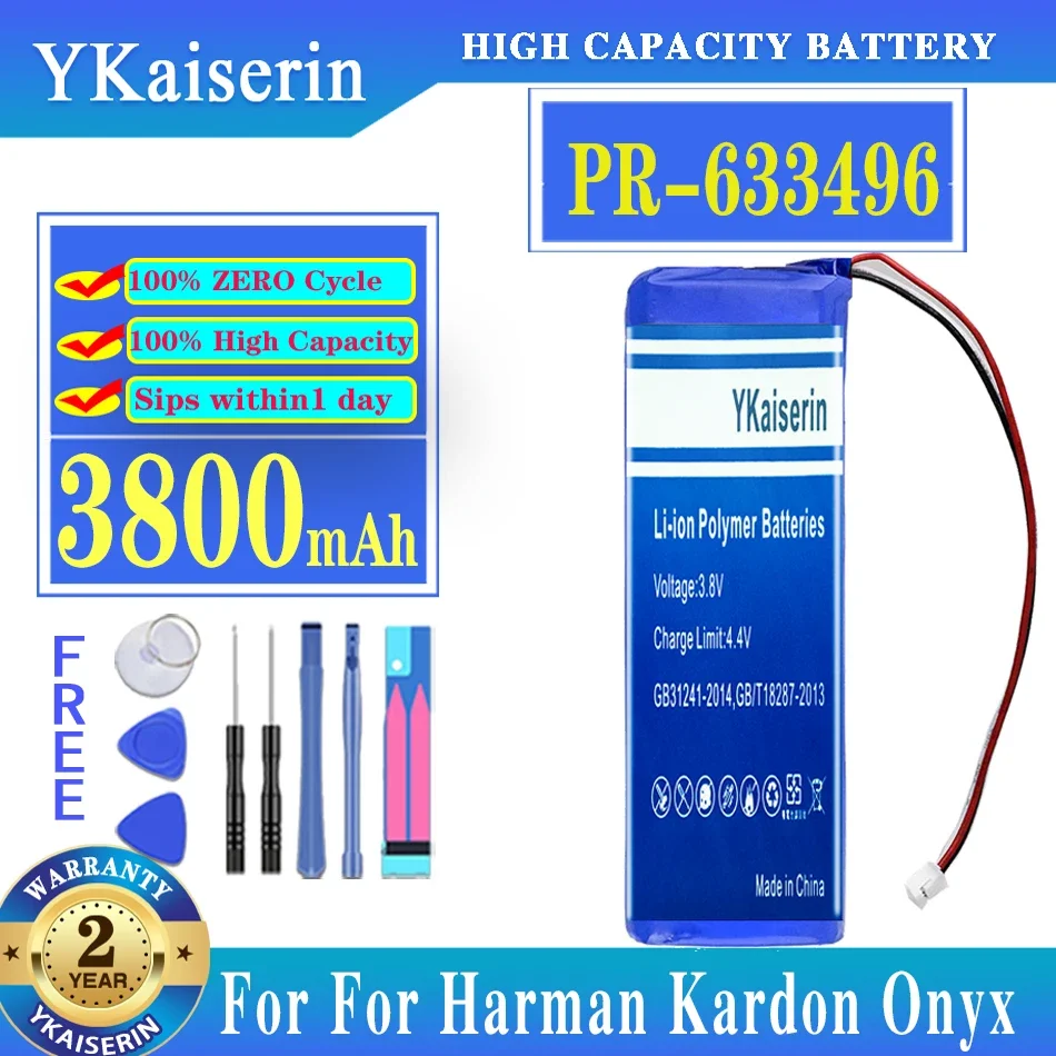 

YKaiserin High Quality PR-633496(Onyx ) 3800mAh Battery For Harman Kardon Onyx Li-polymer PR-633496 Batteries + Track Code