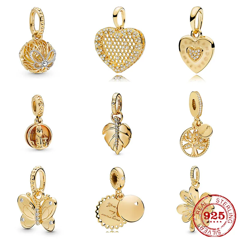 Подвеска из серебра 925 пробы в виде пера-бабочки, Золотая серия, подходит для оригинального браслета «сделай сам» с шармами, Дамская бижутерия в подарок
Подвеска из серебра 925 пробы в виде пера-бабочки, Золотая серия, подходит для оригинального браслета «сделай сам» с шармами, Дамская бижутерия в подарок