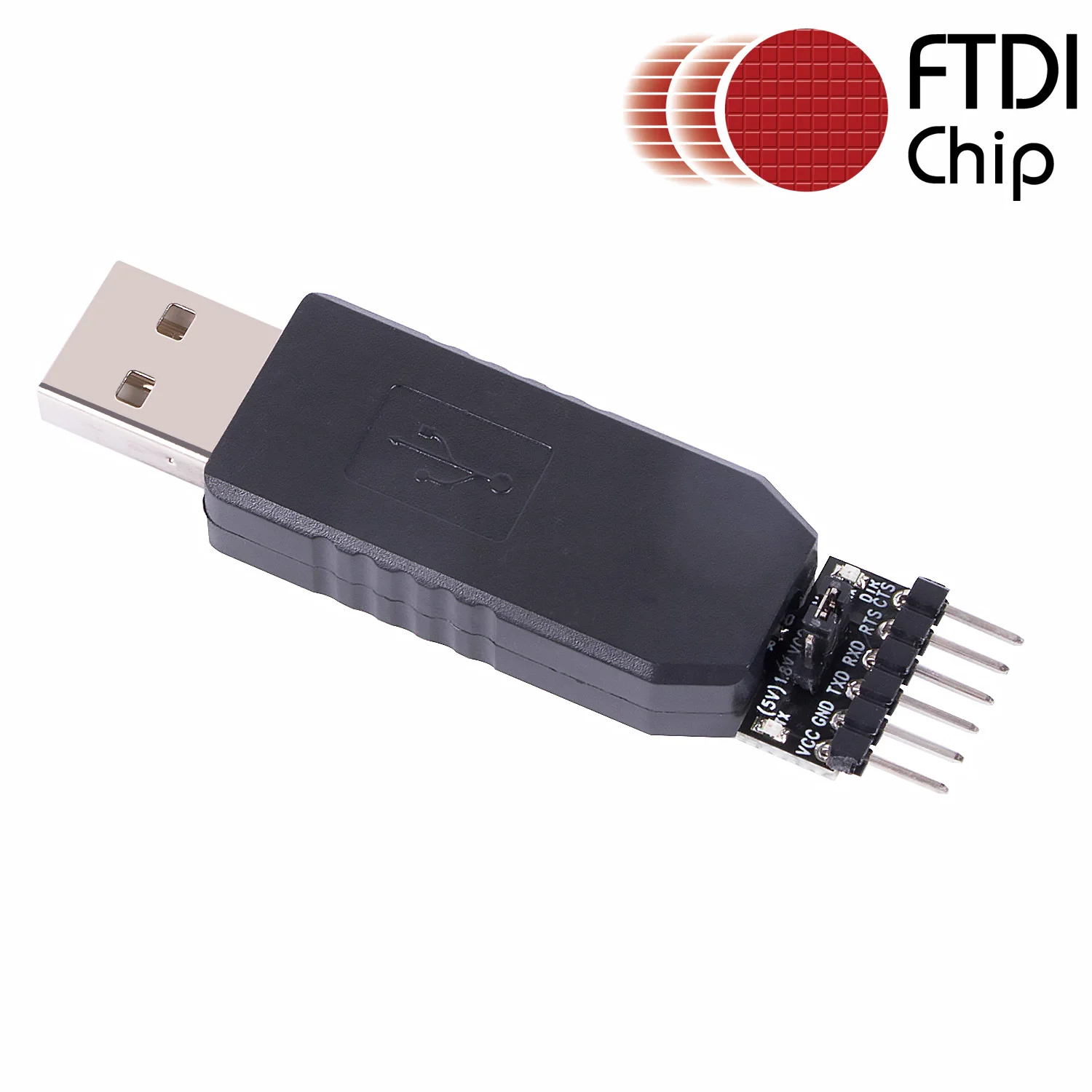 

USB Serial Adapter 1.8V 3.3V 5V TTL FTDI 2.54mm Terminal UART Converter Supported Win 11 10 8 7 Linux Mac OS