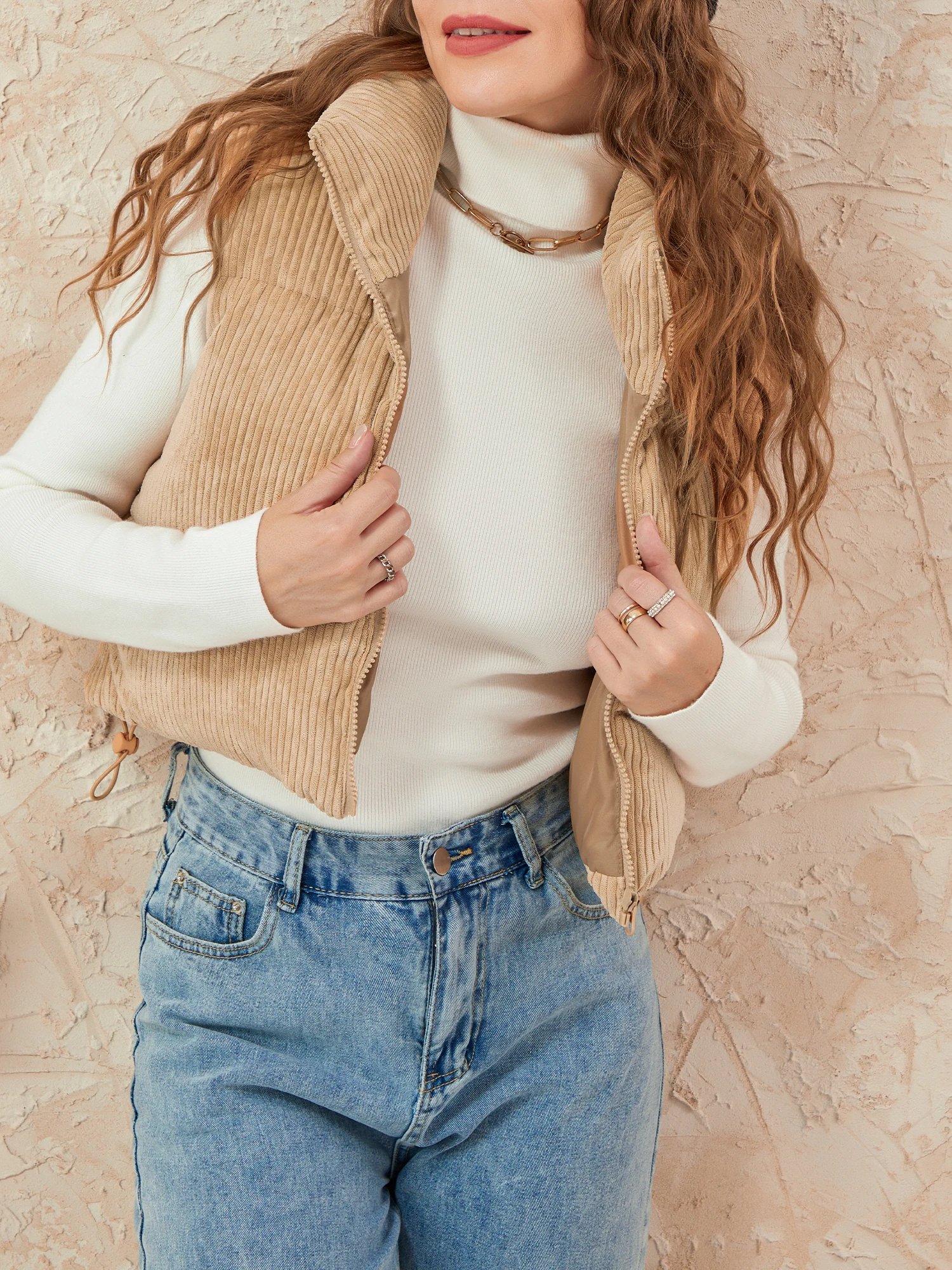 wsevypo Women's Corduroy Puffer Vest Fall Winter Sleeveless Stand Collar Zipper Quilted Waistcoat Casual Cropped Padded Jackets
wsevypo Women's Corduroy Puffer Vest Fall Winter Sleeveless Stand Collar Zipper Quilted Waistcoat Casual Cropped Padded Jackets
