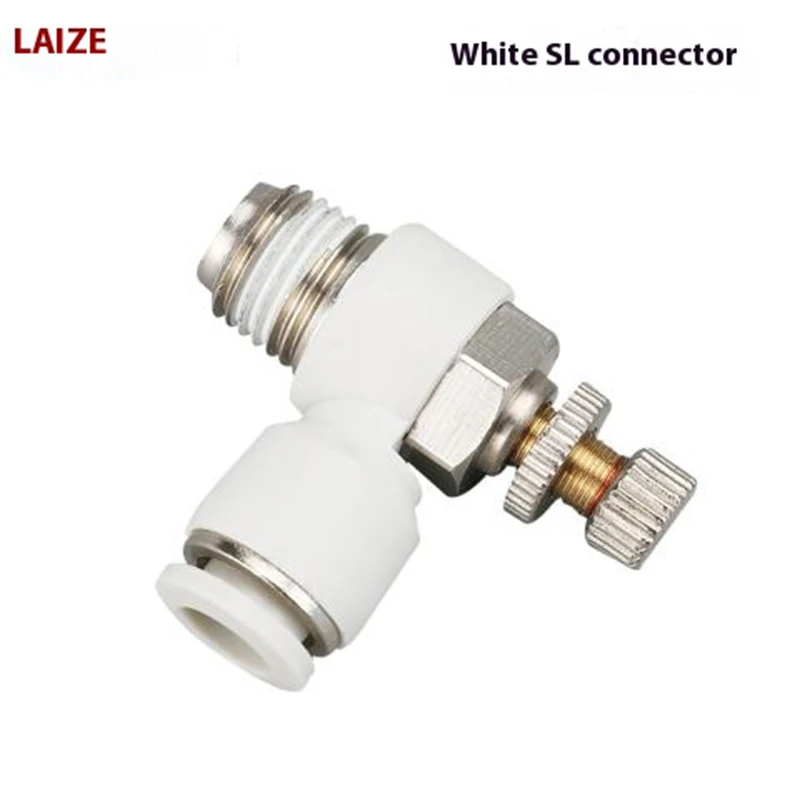 Air Valve Fitting White SL Pneumatic Pipeline Throttle Valve Joint Speed Control Valve
Air Valve Fitting White SL Pneumatic Pipeline Throttle Valve Joint Speed Control Valve