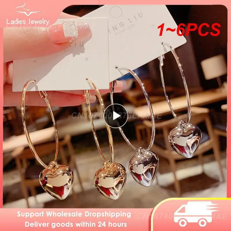 1~6PCS Korean Fashion Accessories for Women Peach Heart Hoop Earrings for Women Bridal Wedding Party Anniversary Gift Designer
1~6PCS Korean Fashion Accessories for Women Peach Heart Hoop Earrings for Women Bridal Wedding Party Anniversary Gift Designer