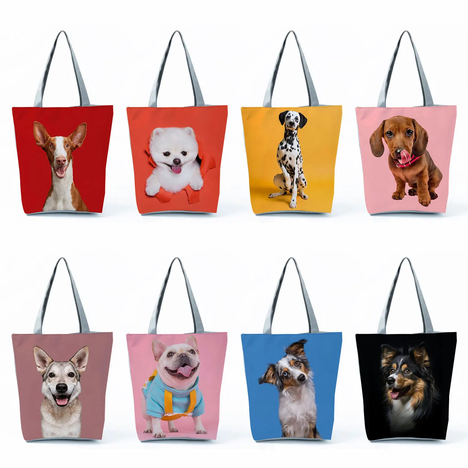 Cute Dog Handbags Solid Color Animal Print Shoulder Bag Travel Portable Casual Foldable Shopper Bags Women Tote High Capacity
Cute Dog Handbags Solid Color Animal Print Shoulder Bag Travel Portable Casual Foldable Shopper Bags Women Tote High Capacity