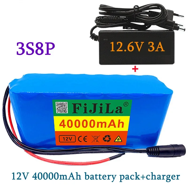 3s8p 18650 Battery pack Large capacity 12v 40Ah 18650 lithium battery protection board 12v 40000mAh for inverter miner light+BMS
3s8p 18650 Battery pack Large capacity 12v 40Ah 18650 lithium battery protection board 12v 40000mAh for inverter miner light+BMS