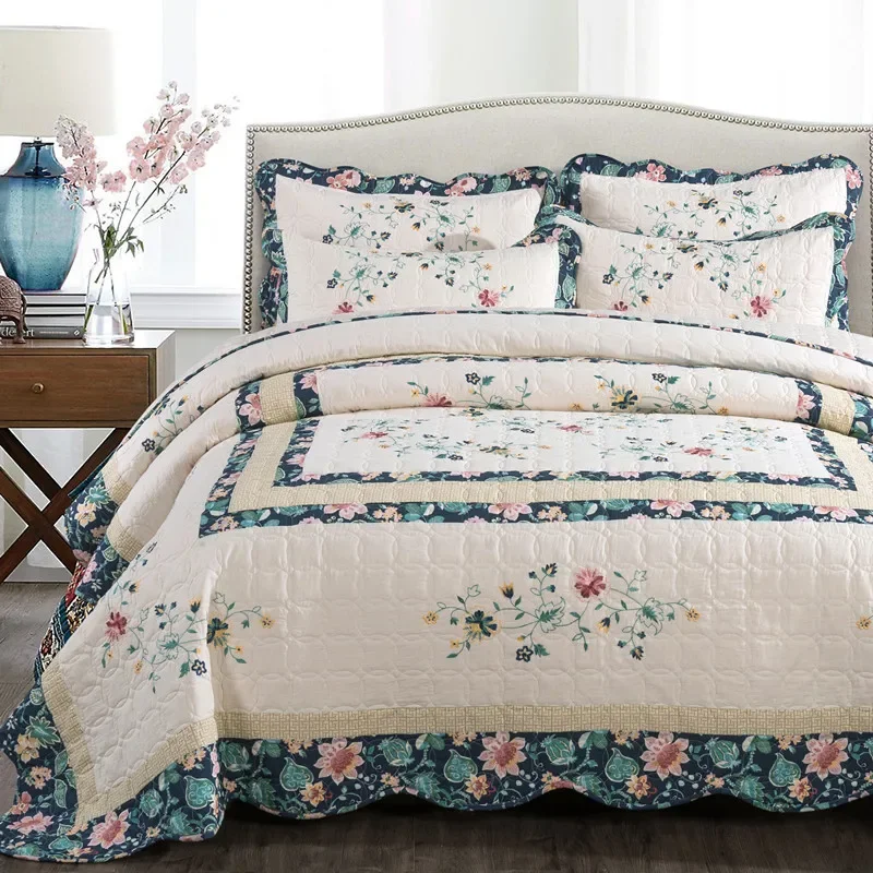 Cotton Quilt Set Embroidered 3PCS Patchwork Bedspreads on the Bed Comforter King Size Blanket on Bed Summer Coverlet
Cotton Quilt Set Embroidered 3PCS Patchwork Bedspreads on the Bed Comforter King Size Blanket on Bed Summer Coverlet