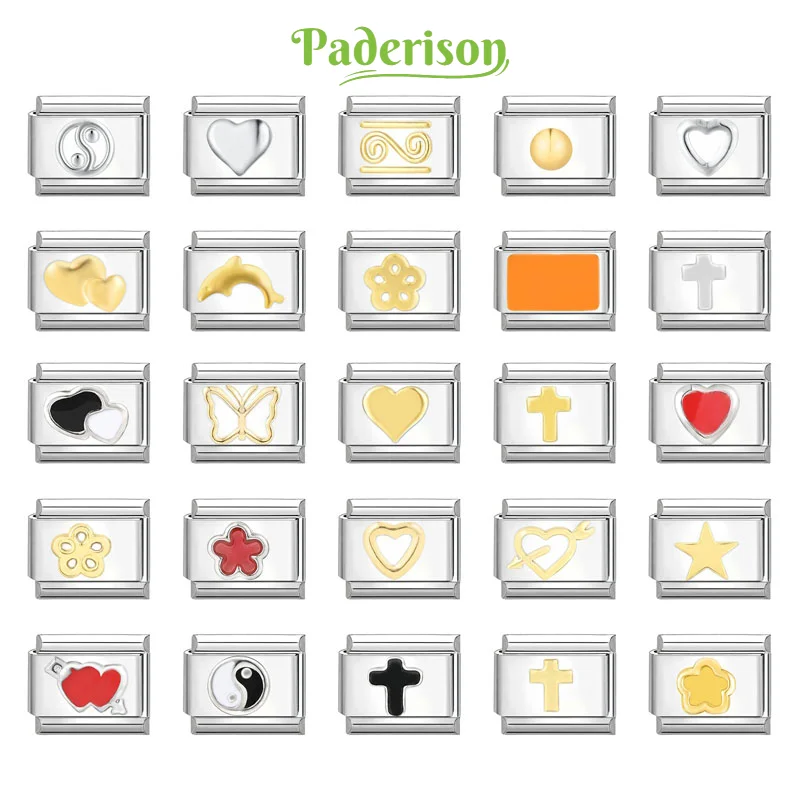 Paderison Classic Charm Flowers Love Dolphin Italian Charm Links Fit 9mm Stainless Steel Bracelet Jewelry DIY Making Wholesale
Paderison Classic Charm Flowers Love Dolphin Italian Charm Links Fit 9mm Stainless Steel Bracelet Jewelry DIY Making Wholesale