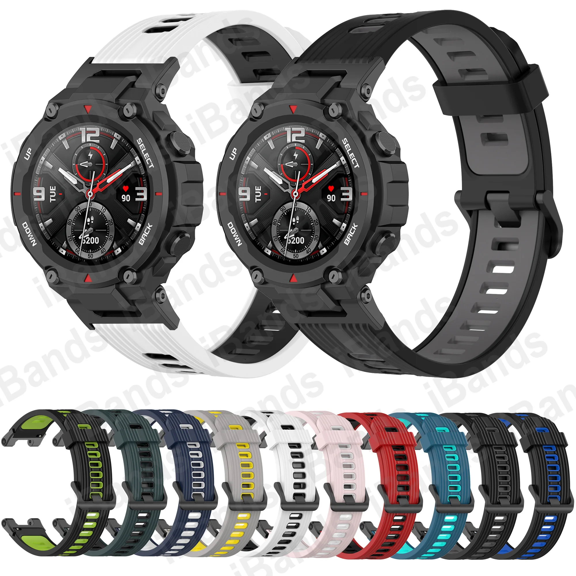 Dual Color Rubber Band for Amazfit T Rex Pro / T- Rex Silicone Strap Sport Bracelet Replacement Accessories Wrist Belt
Dual Color Rubber Band for Amazfit T Rex Pro / T- Rex Silicone Strap Sport Bracelet Replacement Accessories Wrist Belt